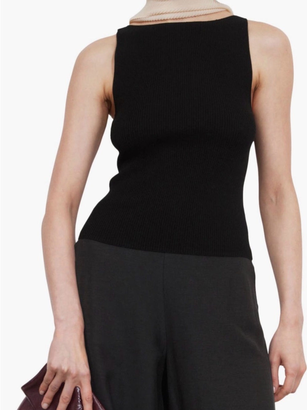 & Other Stories Olive Ribbed Tank